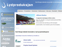 Tablet Screenshot of lydproduksjon.com
